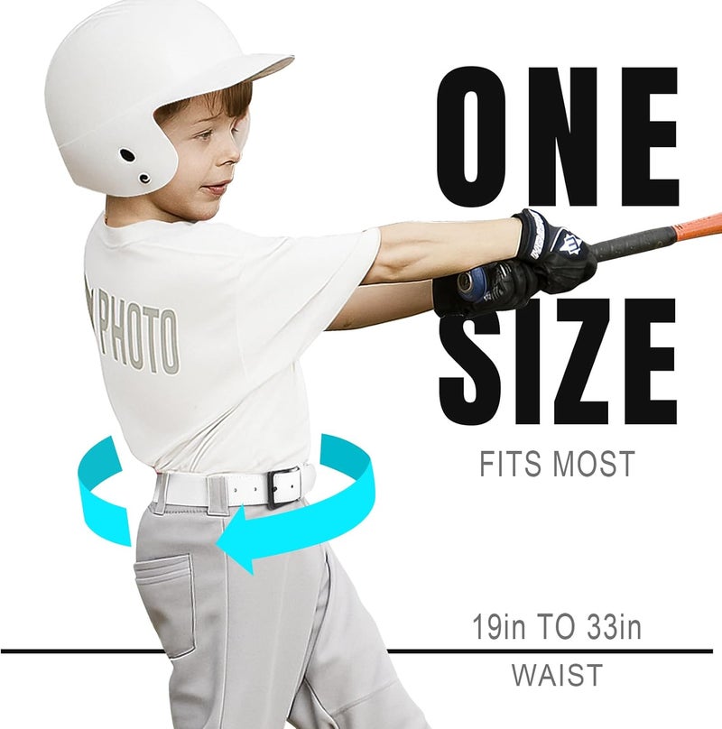 Werforu Baseball Socks and Non-Metal Nickel-Free Belt-Adjustable Belt with Non-allergic Plastic Buckle Softball Socks for kid - Image 3